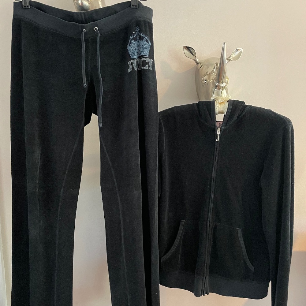 Juicy Couture Black Terrycloth Tracksuit